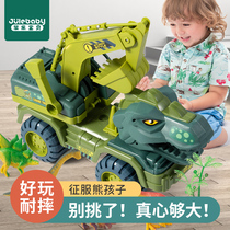 New large dinosaur world childrens toy simulation animal model baby Rex boy Triceratops set