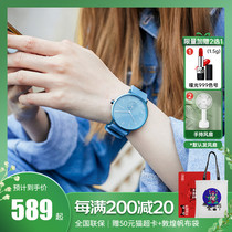 skagen watch lady ins Skin light extravagant student ladies minimalist Temperament Watch Couple Presents