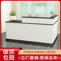 Custom company front desk reception bar counter cash register simple marble modern style hotel counter desk desk