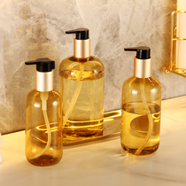 Light luxury hand sanitizer shower gel shampoo bottle set Press type emulsion bottle empty bottle toilet household
