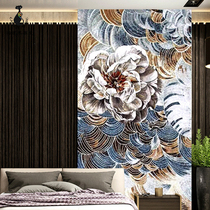Cats eye ice jade porcelain jade mosaic porch cut painting living room puzzle background wall simple modern tile decorative painting