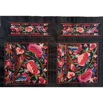 Ethnic machine embroidery antique embroidery Miao handicraft clothing accessories machine embroidery piece price of a pair of embroidery pieces