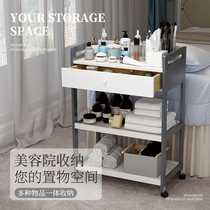 Beauty salon trolley shelf floor kitchen mobile snacks toilet multi-storey bedroom bedside storage rack Wood