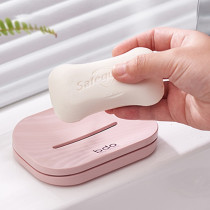 Soap box drain creative personality nail-free Nordic bathroom non-punch rack wall-mounted soap box double cute