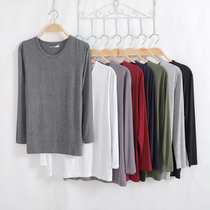 Modal men's pajama jacket long sleeve T-shirt loose thin cotton home single home extra size plus fat autumn and winter