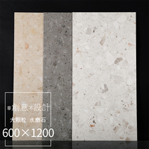 Large particle terrazzo tile 600x1200 living room floor tile restaurant clothing store tile engineering gray antique brick