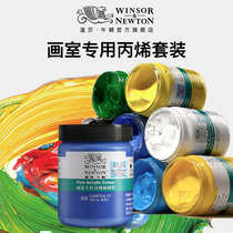 (Recommended by the studio) Windsor Newton acrylic pigment studio painter special set 300ML training practice sketching pigment combination 42 colors 24 colors all 60 colors