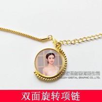 Heat transfer blank metal necklace personalized custom DIY metal pendant gold printable photo necklace
