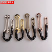 Huguda stainless steel open anti-theft chain hotel hotel room security door chain door buckle household anti-theft security chain