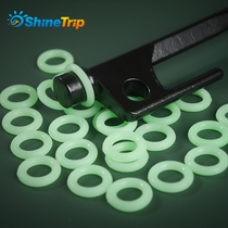Outdoor Camping Nail Luminous Circle Silicone O Type Luminous Circle Fluorescent Ring Night Fishing Caution Circle Camp Nail Ring