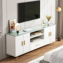  Light luxury TV cabinet Small apartment bedroom household modern simple storage floor cabinet Living room side cabinet combination TV cabinet