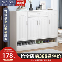 Shoe cabinet Outside the door of the home Simple modern large capacity shoe shelf Small apartment balcony storage locker