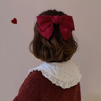 Japanese Net red top clip hairpin big bow hairclip baby clip headgear baby clip headgear little girl cute head rope hair accessories