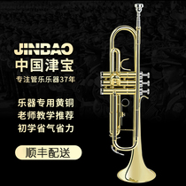 Jin Bao JBTR-300 601 410 Golden trumpet B- Flat beginner professional performance test instrument Shunfeng