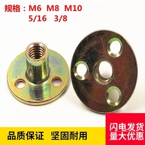 Thickened iron plate furniture t locking three-hole m6m8m10 hand screw round flange grade m64 8 Carbon Steel National Standard nut 2 5