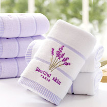 Leduo Lavender cotton towel Soft absorbent adult face towel Pure cotton thickened cotton face towel