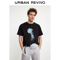 UR2021 Summer New Men's Casual Loose Crewneck Cotton Printed Thin Tee MF16S4MN2004