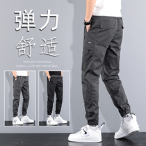 Overalls mens Tide brand loose spring and autumn trend sports wild 2021 new men nine casual pants autumn