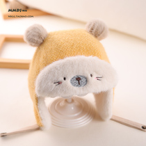 Baby hat winter plus velvet baby Lei Feng hat cute super cute baby autumn and winter day padded warm ear protection hat