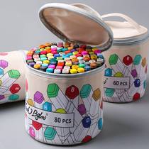 Mark pen box storage bag student pen bag 60 80 204 color children's watercolor pen bag brush base