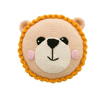 Handmade DIY wool crochet electronic illustration picture tutorial Lion pillow