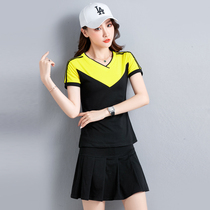 Badminton sportswear set womens tennis summer new fashion kindergarten teacher garden dress skirt jacket two-piece set