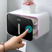 Toilet tissue box punch-free toilet paper box toilet paper box creative paper roll waterproof toilet paper rack