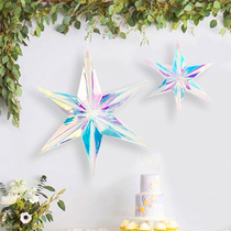 520 Valentines Day shopping mall shop pendant Jewelry shop window decoration props Star pendant five-pointed star decoration