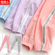 Childrens clothing male and female childrens anti-mosquito pants thin foreign air childrens home pants 2021 long pants baby hit bottom pants for spring and autumn clothes