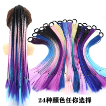 Wig ponytail braid wig tie 12 dirty ponytail long ethnic color braid