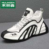 Wood Linson New Mens Shoes 2022 Net Red Burst Net Face Breathable Bag Bottom Shoes Spring Casual Old Daddy Shoes Sneakers
