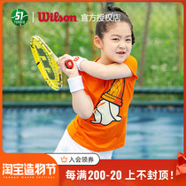 Wilson T-shirt youth tennis uniform Primary school men and women breathable sweat-absorbing quick-drying childrens sports shorts