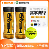HEAD Hyde Tennis Golden Ball tourXT Davis Cup Masters Training Competition Ball Canned Tennis