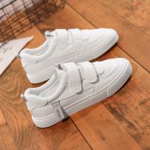 Velcro white shoes women 2021 new wild summer breathable Korean students white shoes flat bottom casual board shoes