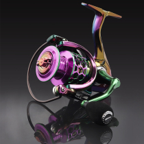 Aurora spinning wheel colorful all-metal gapless fishing wheel sea fishing Road sub-wheel far-off wheel black anti-explosion line Micro