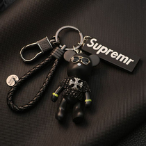 Violent bear key ring diamond car keychain pendant high-grade creative cute male and female couple car key chain