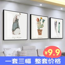 Nordic living room decorative painting simple style sofa background wall painting restaurant hanging painting modern bedroom painting porch mural