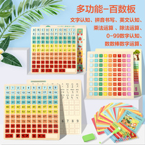 Lechang childrens toy puzzle development hundred number board multi-function number addition and subtraction text cognitive early education enlightenment teaching aid