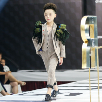 Childrens suit suit boys dress 2021 New handsome Flower Boy small suit boy model catwalk piano tide