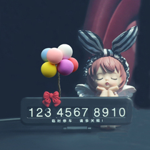Car Interior Goods Pendulum car Central control desk car number temporary parking card carload decorated telephone card goddess