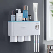 Fully Automatic toothpaste artifact wall-mounted household squeezer set non-perforated toilet toothbrush rack