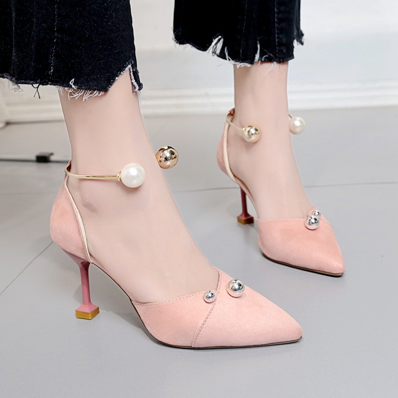 New Summer 2009 Korean Edition Point Chic Single Shoes Women's Shoes Fashionable Slim-heeled Shoes with Shallow Mouth and Clear High-heeled Shoes