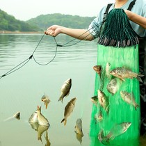 Imported green wire mesh fishnet sticky net River fish three layers of sunken net floating net hanging and catching crucian fish fishing artifact fishing net