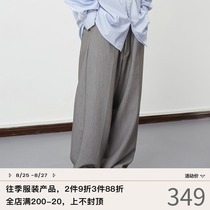  OPICLOTH OPIC 19AW HEAVY PLEATED wide light GRAY loose suit mens trousers DRAPE silhouette