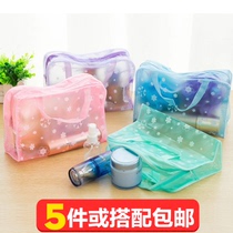 Cosmetic bag women travel travel translucent bath plastic storage bag hand-carried waterproof wash bag women wash bag