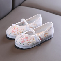 Old Beijing cloth shoes Girls  shoes Hanfu flat childrens performance shoes Ethnic style student cloth shoes girls embroidered shoes summer