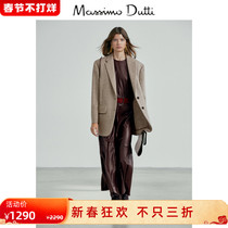 Fall Winter Discount Limited Series Massimo Dutti Women's Wear Plus Size Wool Suit Jacket -06044555710