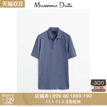 Massimo Dutti mens cotton short-sleeved mens casual top POLO shirt 00709292405