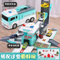 Childrens puzzle toy car containing container truck boy child boy boy baby 3-5-6-7-8 birthday present 2