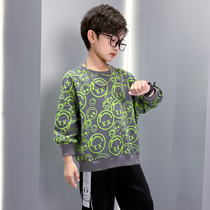 Boys clothes 2021 New Handsome foreign atmosphere big childrens clothing Net red pullover Korean boy Spring and Autumn Tide clothes